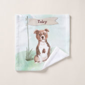 Eigen naam Staffordshire Bull Terrier Pet Dog Bad Handdoek (Wasdoekje)