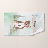 Eigen naam Staffordshire Bull Terrier Pet Dog Bad Handdoek (Handdoek)