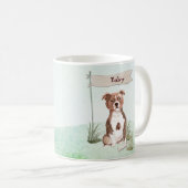 Eigen naam Staffordshire Bull Terrier Pet Dog Koffiemok (Voorkant rechts)