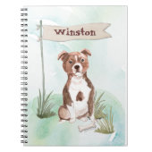 Eigen naam Staffordshire Bull Terrier Pet Dog Notitieboek (Voorkant)