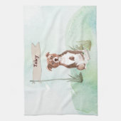 Eigen naam Staffordshire Bull Terrier Pet Dog Theedoek (Verticaal)