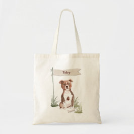 Eigen naam Staffordshire Bull Terrier Pet Dog Tote Bag