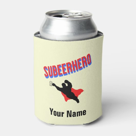 Eigen naam Subeerheld Beer Bottle Cooler (Blikje Voorkant)
