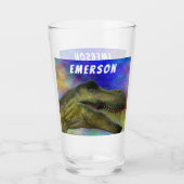 Eigen naam T-Rex Dinosaur Tyrannosaurus Head Glas (Voorkant)