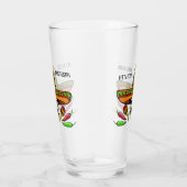 Eigen naam/tekst Mexicaans schedel pint glas (Rechts)