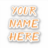 Eigen naam Tekst script Unisex Helmet Stickers (Voorkant)