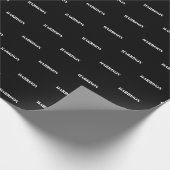 Eigen naam Tekstmonogram patroon Birthday Cadeau Cadeaupapier (Hoek)