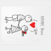 Eigen naam Tekstvak met mengelmoes Fleece Deken (Voorkant (Horizontaal))