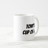 Eigen naam "Tony's Cup of Joe" Koffiemok (Voorkant rechts)
