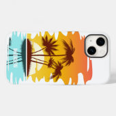 Eigen naam Tropical Island Sunset Case-Mate iPhone Case (Achterkant (horizontaal))