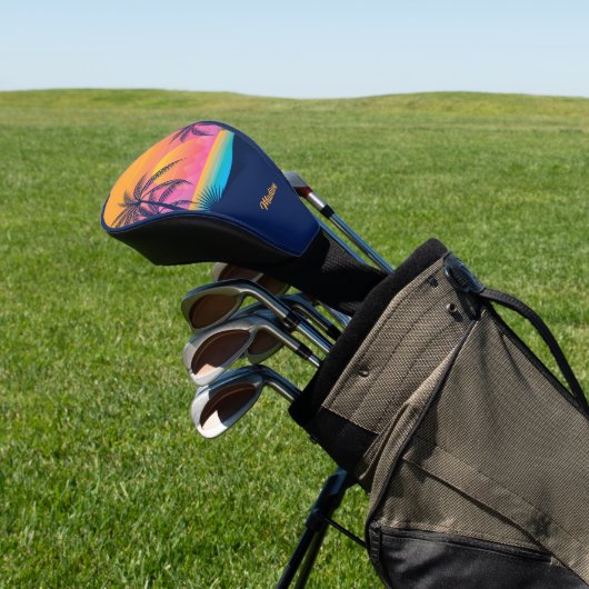 Eigen naam Tropical Island Sunset Golfheadcover (Insitu)