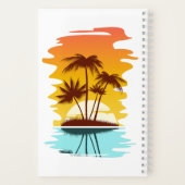 Eigen naam Tropical Island Sunset Notitieboek (Achterkant)