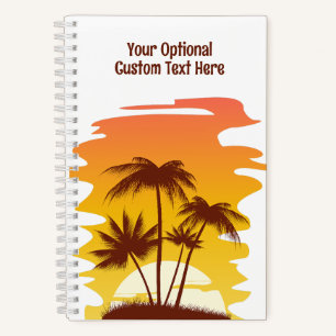 Eigen naam Tropical Island Sunset Notitieboek