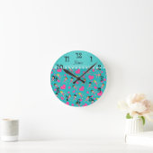 Eigen naam turquoise girl gymnasts hartssterren ronde klok (Huis)