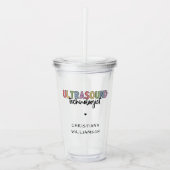 Eigen naam Ultrasound Technologist Giften Acryl Drinkbeker (Voorkant)