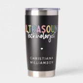 Eigen naam Ultrasound Technologist Giften Geïsoleerde Drinkbeker (Links)