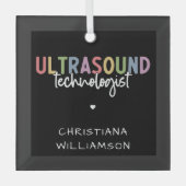 Eigen naam Ultrasound Technologist Giften Glas Ornament (Voorkant)