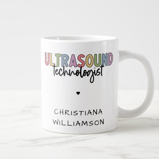 Eigen naam Ultrasound Technologist Giften Grote Koffiekop (Rechts)