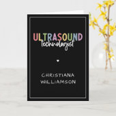 Eigen naam Ultrasound Technologist Giften Kaart (Gele Bloem)