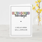 Eigen naam Ultrasound Technologist Giften Kaart (Gele Bloem)