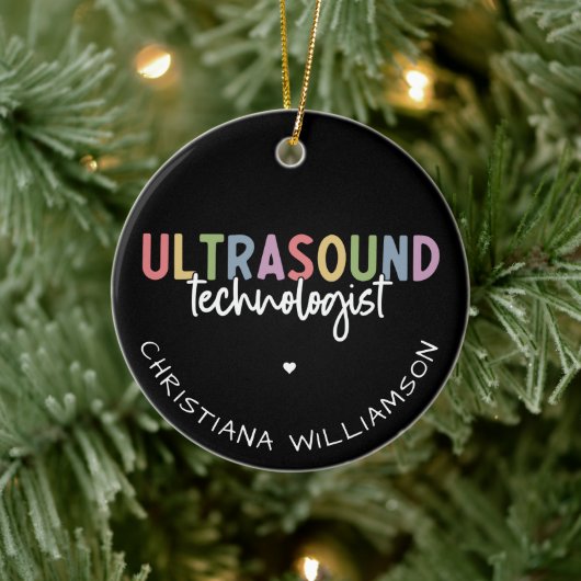 Eigen naam Ultrasound Technologist Giften Keramisch Ornament (Boom)