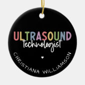 Eigen naam Ultrasound Technologist Giften Keramisch Ornament (Voorkant)