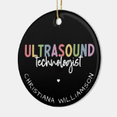Eigen naam Ultrasound Technologist Giften Keramisch Ornament (Links)