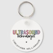 Eigen naam Ultrasound Technologist Giften Sleutelhanger (Voorkant)