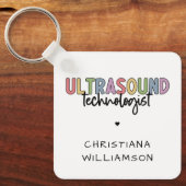 Eigen naam Ultrasound Technologist Giften Sleutelhanger (Voorkant)