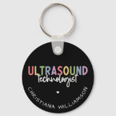 Eigen naam Ultrasound Technologist Giften Sleutelhanger (Voorkant)