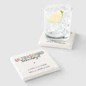 Eigen naam Ultrasound Technologist Giften Stenen Onderzetter (Zijkant)