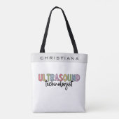 Eigen naam Ultrasound Technologist Giften Tote Bag (Achterkant)