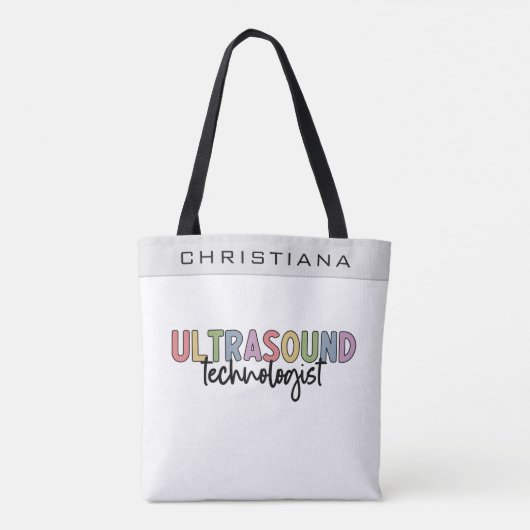 Eigen naam Ultrasound Technologist Giften Tote Bag (Achterkant)