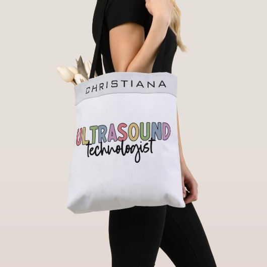 Eigen naam Ultrasound Technologist Giften Tote Bag (Dichtbij)