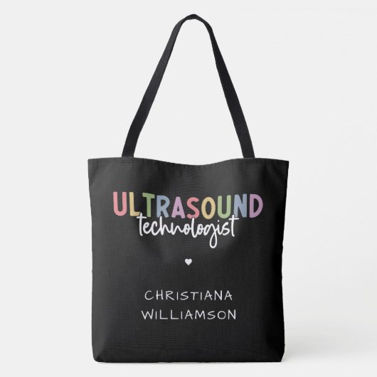 Eigen naam Ultrasound Technologist Giften Tote Bag (Achterkant)