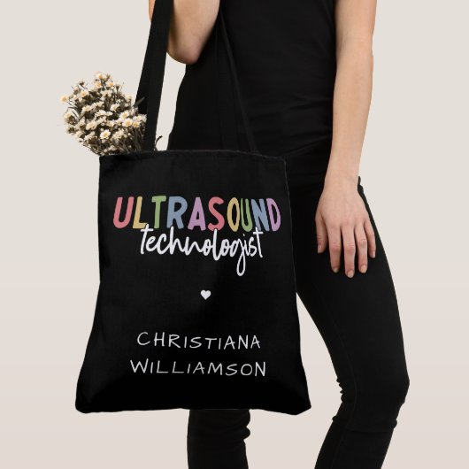 Eigen naam Ultrasound Technologist Giften Tote Bag (Dichtbij)