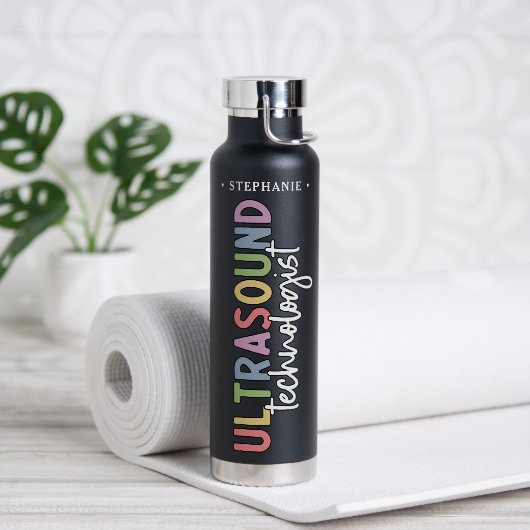 Eigen naam Ultrasound Technologist Giften Waterfles (Yoga)