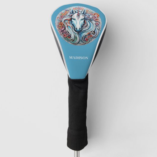 Eigen naam Unicorn Golfheadcover (Voorkant)