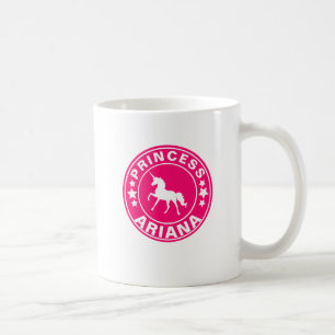 Eigen naam Unicorn Princess Pink - Aangepaste micr Koffiemok