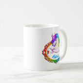 Eigen naam Unicorn Rainbow Mok schattige koffie (Voorkant rechts)