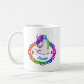 Eigen naam Unicorn Rainbow Mok schattige koffie (Links)