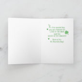 Eigen naam Unicorn St. Patrick's Day Wishes Kaart (Binnen)