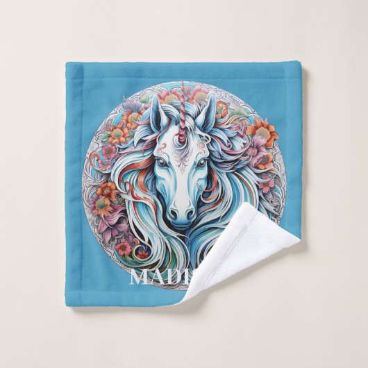 Eigen naam Unicorn Washandje (Wasdoekje)