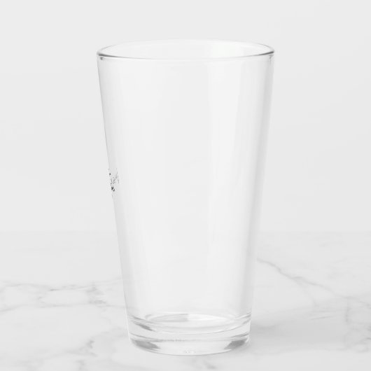 Eigen naam Unieke Elegante Eenvoudige Kalligrafie Glas (Links)