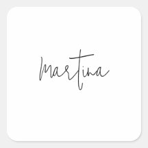 Eigen naam Unieke Elegante Eenvoudige Kalligrafie