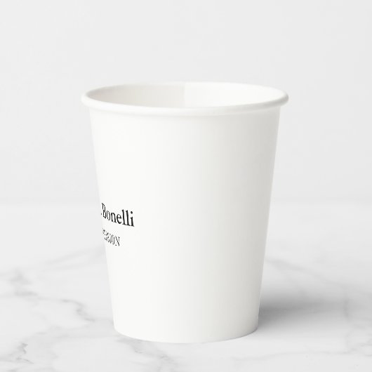 Eigen Naam Unieke Elegante Vlakke Eenvoudige Speci Papieren Bekers (Links)