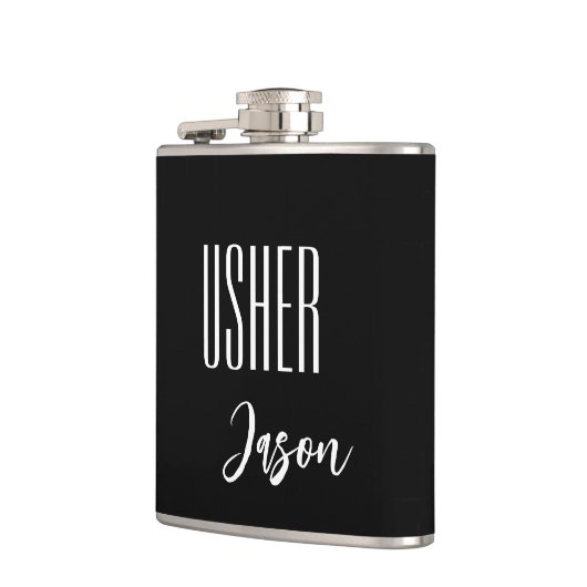 Eigen naam Usher Flask Heupfles (Links)
