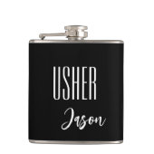Eigen naam Usher Flask Heupfles (Voorkant)