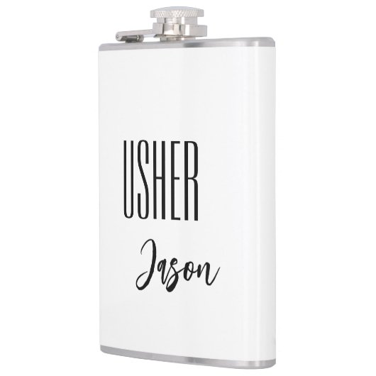 Eigen naam Usher Flask Heupfles (Links)
