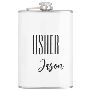 Eigen naam Usher Flask Heupfles